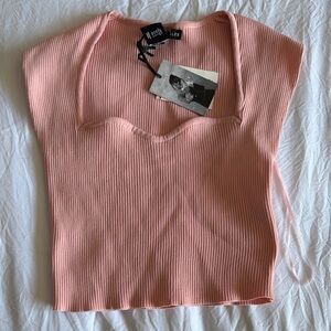 Sincerely Jules Pink Ribbed Crop Top
